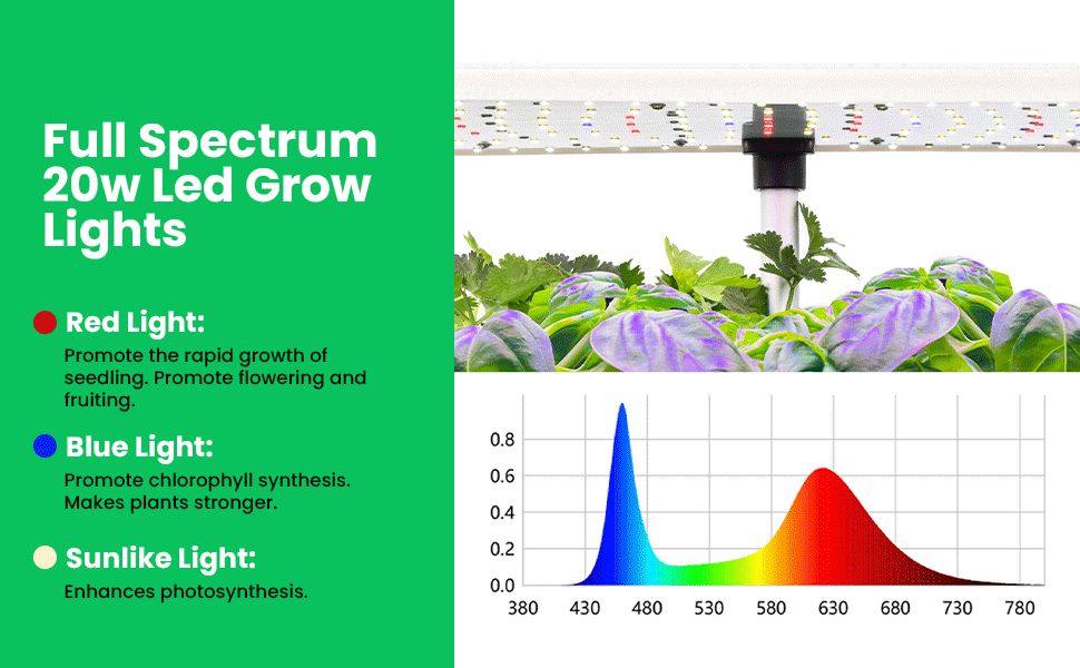 Cityfarmer Indoor Hydroponics Growing System: Indoor Fresh Vegetable, Herb Garden Kit with LED Grow Light Quiet Smart Water Pump Automatic Timer - Planter for Home Kitchen Office (White, 12 pod)